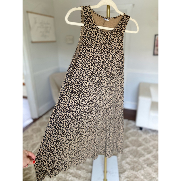 Old Navy Leopard Tank Dress Swing Summer Spring Boho Chic Brunch Streetwear S - Picture 2 of 7
